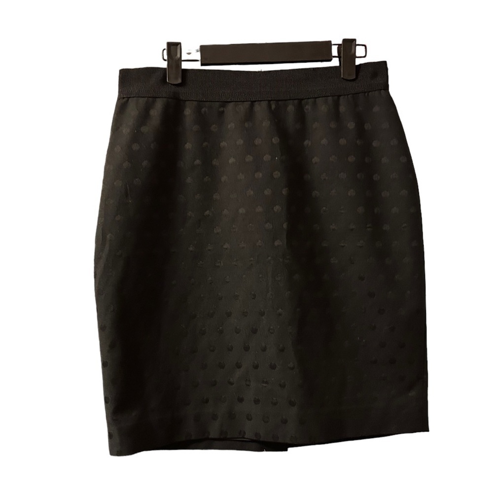 ANN TAYLOR BLACK POLKA DOT PENCIL SKIRT